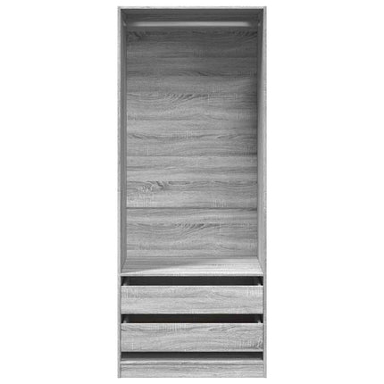 Armadio Grigio Sonoma 80x50x200 cm in Legno Multistrato
