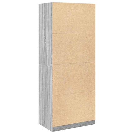 Armadio Grigio Sonoma 80x50x200 cm in Legno Multistrato