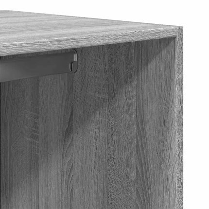Armadio Grigio Sonoma 80x50x200 cm in Legno Multistrato