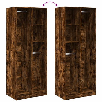 Armadio Rovere Fumo 80x50x200 cm in Legno Multistrato