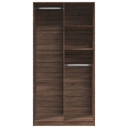 Armadio Rovere Marrone 100x50x200 cm in Legno Multistrato