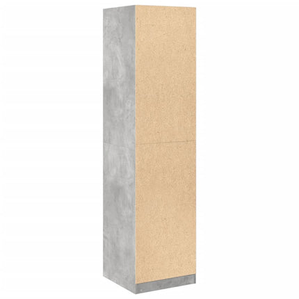 Armadio Grigio Cemento 50x50x200 cm in Legno Multistrato