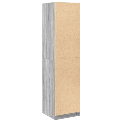 Armadio Grigio Sonoma 50x50x200 cm in Legno Multistrato