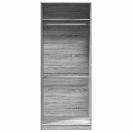 Armadio Grigio Sonoma 80x50x200 cm in Legno Multistrato