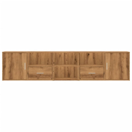 Mobile Angolare Rovere Artigianale 200x40x45 cm in Truciolato