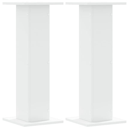 Supporti per Piante 2 pz Bianchi 30x30x80 cm Legno Multistrato