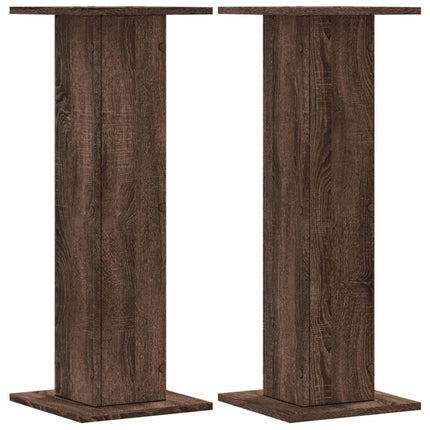 Supporti per Piante 2 pz Rovere Marrone 30x30x80 cm Truciolato