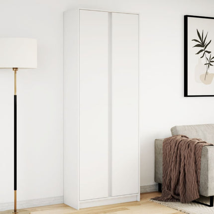 Credenza con LED Bianca 74x32,5x200 cm in Truciolato