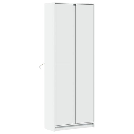 Credenza con LED Bianca 74x32,5x200 cm in Truciolato