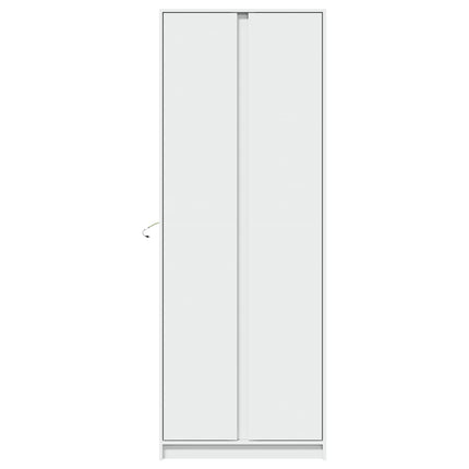 Credenza con LED Bianca 74x32,5x200 cm in Truciolato