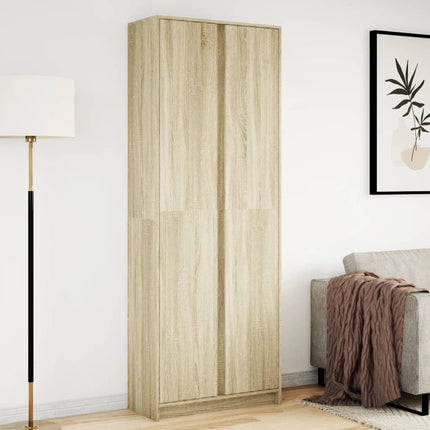 Credenza con LED Rovere Sonoma 74x32,5x200 cm in Truciolato