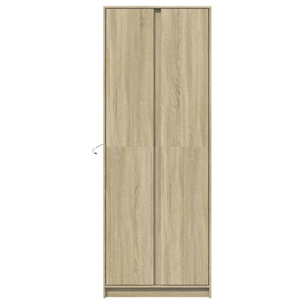 Credenza con LED Rovere Sonoma 74x32,5x200 cm in Truciolato