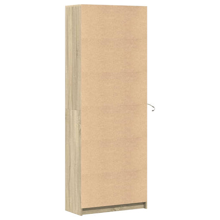 Credenza con LED Rovere Sonoma 74x32,5x200 cm in Truciolato