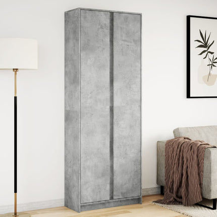 Credenza con LED Grigio Cemento 74x32,5x200 cm in Truciolato