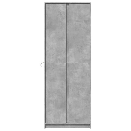Credenza con LED Grigio Cemento 74x32,5x200 cm in Truciolato