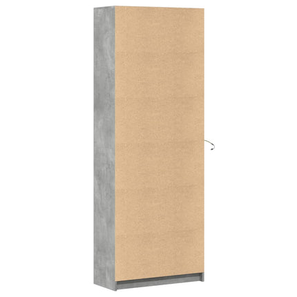 Credenza con LED Grigio Cemento 74x32,5x200 cm in Truciolato