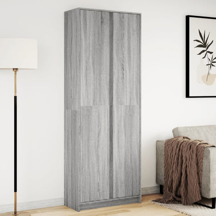Credenza con LED Grigio Sonoma 74x32,5x200 cm in Truciolato