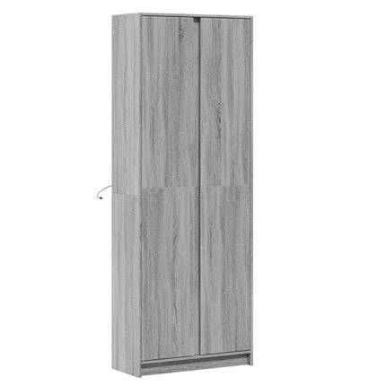 Credenza con LED Grigio Sonoma 74x32,5x200 cm in Truciolato