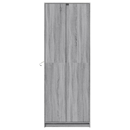 Credenza con LED Grigio Sonoma 74x32,5x200 cm in Truciolato