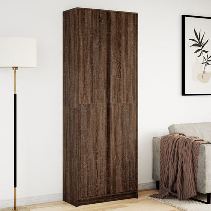 Credenza con LED Rovere Marrone 74x32,5x200 cm in Truciolato