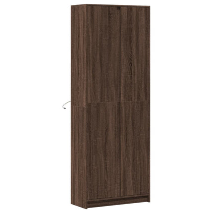 Credenza con LED Rovere Marrone 74x32,5x200 cm in Truciolato