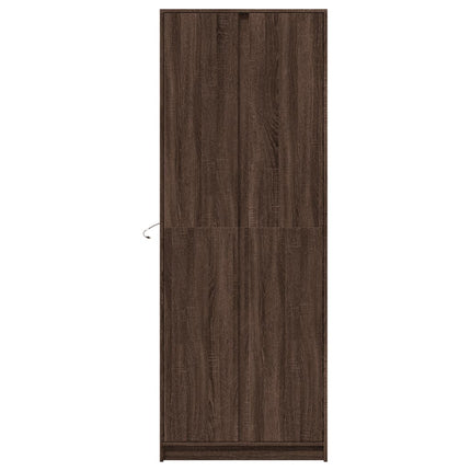 Credenza con LED Rovere Marrone 74x32,5x200 cm in Truciolato