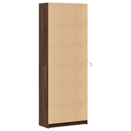 Credenza con LED Rovere Marrone 74x32,5x200 cm in Truciolato