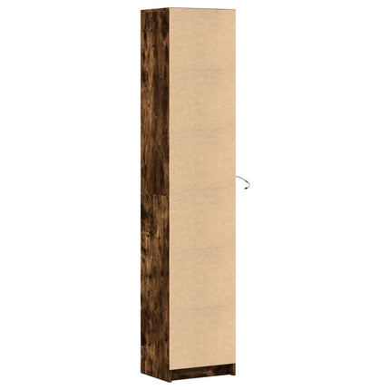 Credenza con LED Rovere Fumo 41,5x32,5x200 cm in Truciolato