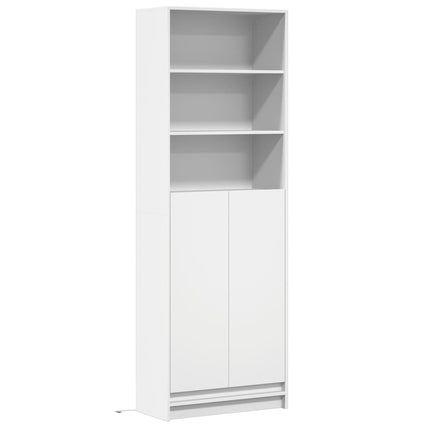 Credenza con LED Bianca 69x32,5x200 cm in Truciolato