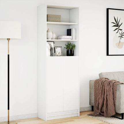 Credenza con LED Bianca 69x32,5x200 cm in Truciolato