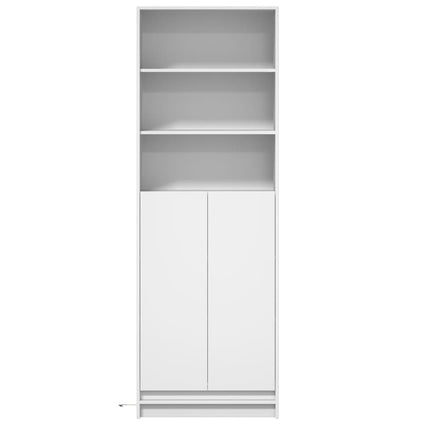Credenza con LED Bianca 69x32,5x200 cm in Truciolato