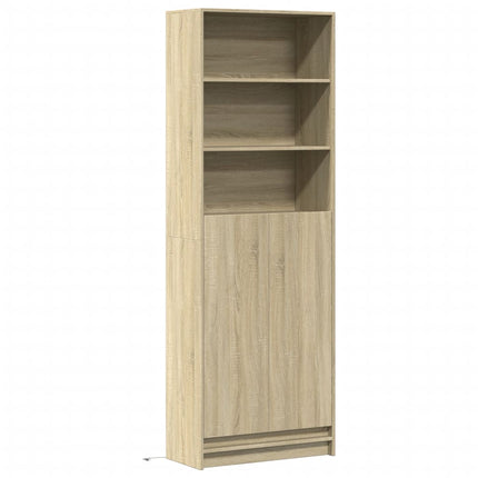 Credenza con LED Rovere Sonoma 69x32,5x200 cm in Truciolato