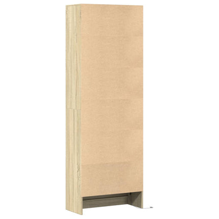 Credenza con LED Rovere Sonoma 69x32,5x200 cm in Truciolato