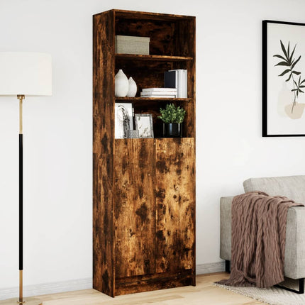 Credenza con LED Rovere Fumo 69x32,5x200 cm in Truciolato