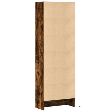 Credenza con LED Rovere Fumo 69x32,5x200 cm in Truciolato