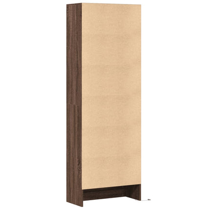 Credenza con LED Rovere Marrone 69x32,5x200 cm in Truciolato