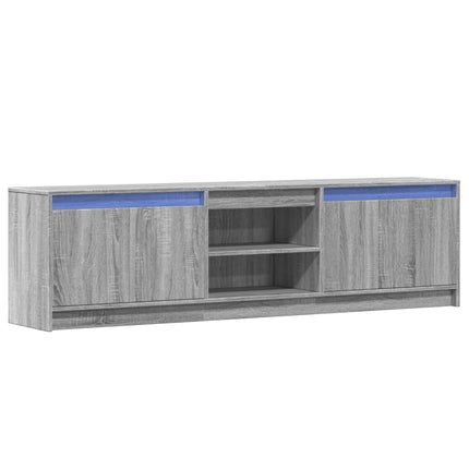 Mobile Porta TV con LED Grigio Sonoma 180x34x50cm in Truciolato