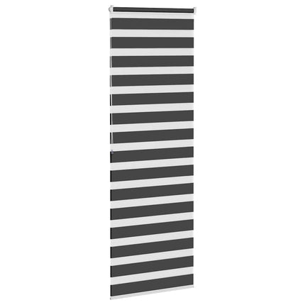 Tenda a Rullo Zebra Nero Larghezza Tessuto 65,9 cm Poliestere