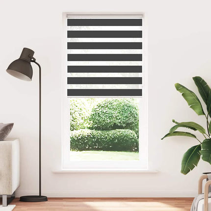 Tenda a Rullo Zebra Nero Larghezza Tessuto 100,9 cm Poliestere