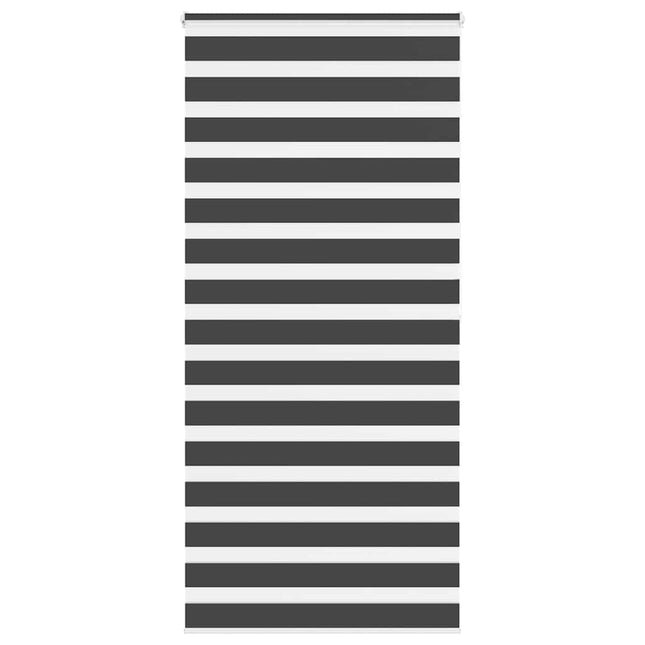 Tenda a Rullo Zebra Nero Larghezza Tessuto 105,9 cm Poliestere