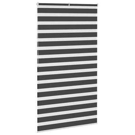 Tenda a Rullo Zebra Nero Larghezza Tessuto 120,9 cm Poliestere