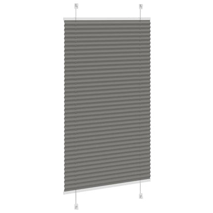 Tenda Plissettata Antracite 75x100 cm Larghezza Tessuto 74,4 cm