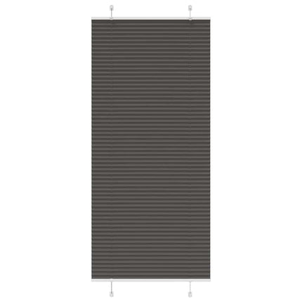 Tenda Plissettata Nera 85x200 cm Larghezza Tessuto 84,4 cm