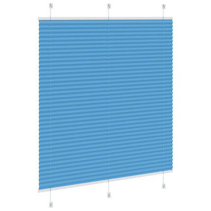 Tenda Plissettata Blu 120x100 cm Larghezza Tessuto 119,4 cm