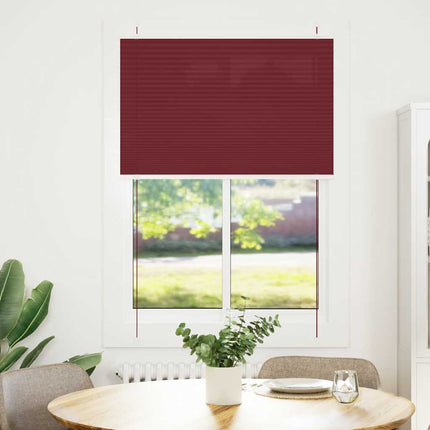 Tenda Plissettata Rosso Bordeaux 85x100 cm Larghezza Tessuto