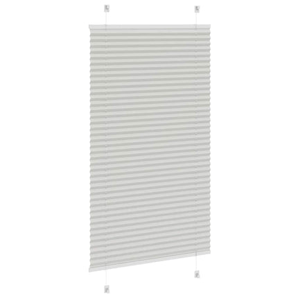 Tenda Plissettata Grigio Chiaro 80x150 cm Larghezza Tessuto