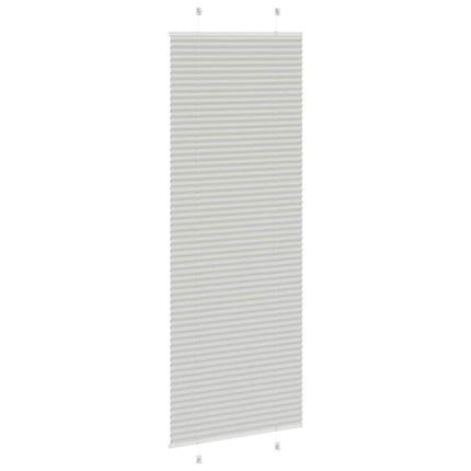 Tenda Plissettata Grigio Chiaro 75x200 cm Larghezza Tessuto