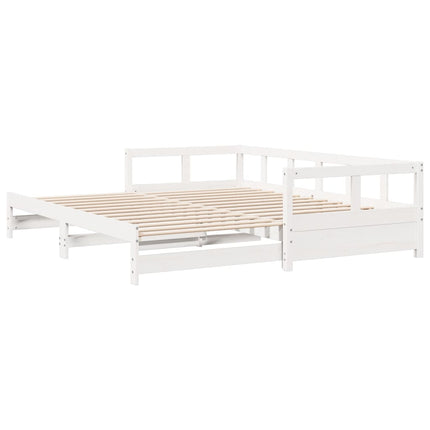 Dormeuse senza Materasso Bianca 80x200 cm Legno Massello Pino