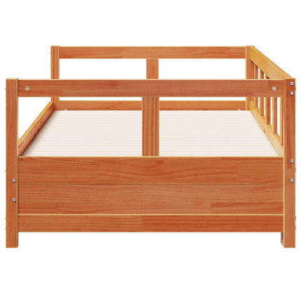 Dormeuse senza Materasso Marrone Cera 90x200 cm Legno di Pino