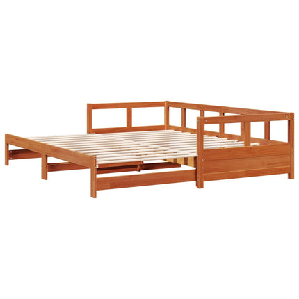 Dormeuse senza Materasso Marrone Cera 90x200 cm Legno di Pino